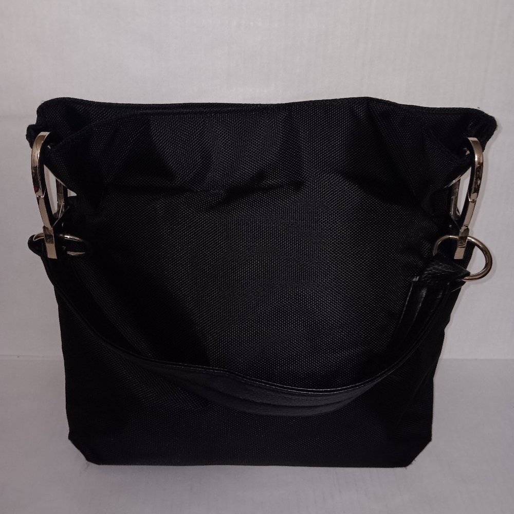 BRACIANO WOMEN'S SHOULDER STRAP HANDBAG WITH SILVER TONE HARDWARE